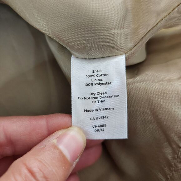 Talbots Tan Beige Cotton Straight Pencil Lined Skirt Size 6 - Picture 5 of 7